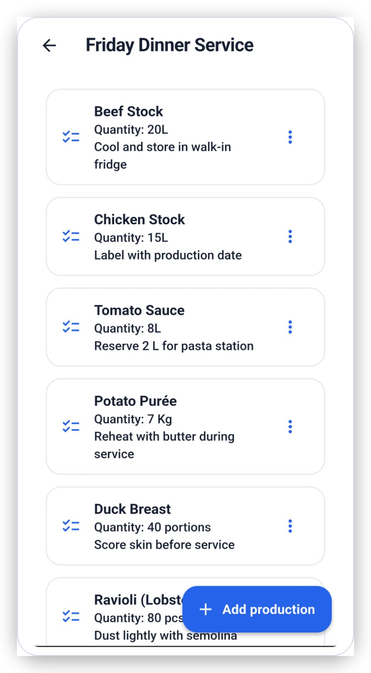 ChefPanel Production